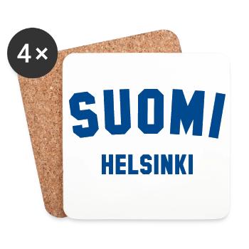 HELSINKI, Suomi, Finlande - Dessous de verre (lot de 4) - blanc - Devant