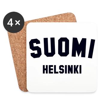HELSINKI, Suomi, Finlande - Dessous de verre (lot de 4) - blanc - Devant