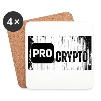 Pro Crypto - Untersetzer (4er-Set) - Weiß - Vorne