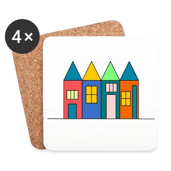 anniversary. Anniversary Decade. humor. funny - Coasters (set of 4) - white - Front