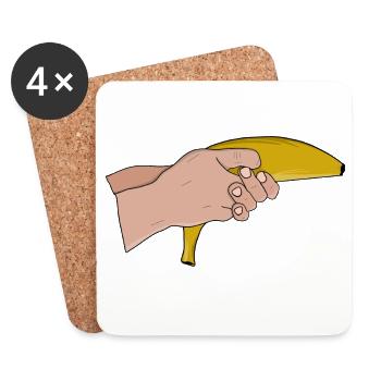 Lethal banana - Coasters (set of 4) - white - Front