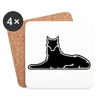 Wolf of Ichkeria 2024 - Coasters (set of 4) - white - Front