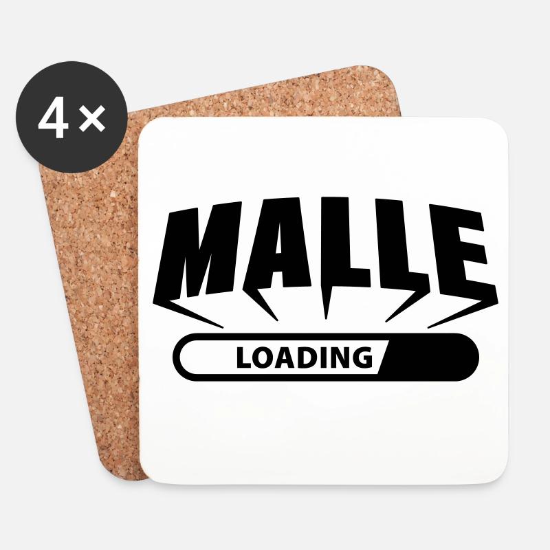 Malle loading - Coasters (set of 4) - white
