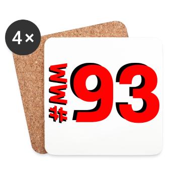 MM93 2025 - Dessous de verre (lot de 4) - blanc - Devant