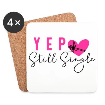 Still Single - Coasters (set of 4) - white - Front