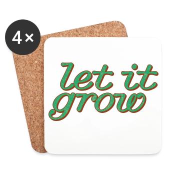 Let It Grow – Green Spirit - Coasters (set of 4) - white - Front