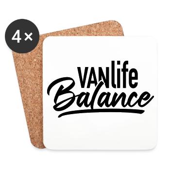 VANlifeBalance - Dessous de verre (lot de 4) - blanc - Devant
