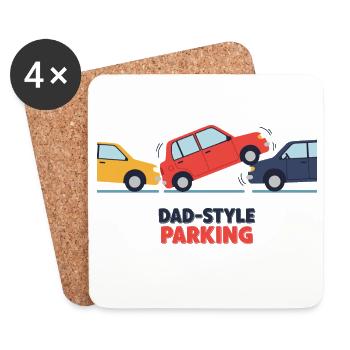 Daddy-style parking - Coasters (set of 4) - white - Front