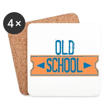 old school - Coasters (set of 4) - white - Front
