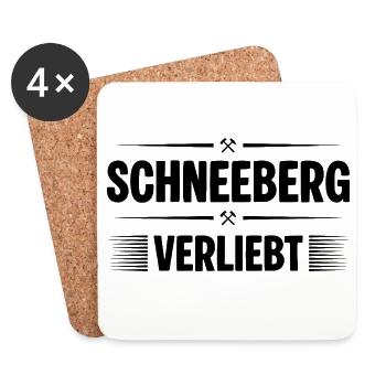 Schneeberg Verliebt - Untersetzer (4er-Set) - Weiß - Vorne