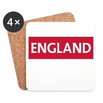 Conception de l’emblème anglais de Nottingham - Dessous de verre (lot de 4) - blanc - Devant