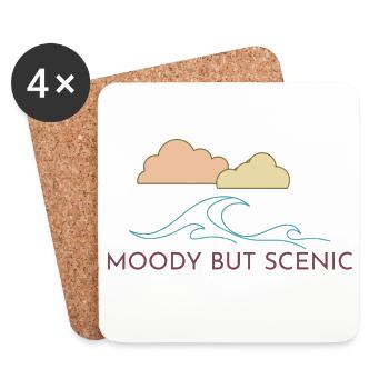 Moody Stormy Waves Nature Design - Coasters (set of 4) - white - Front