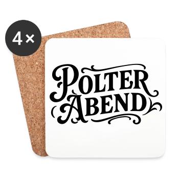 Polter Abend Bräutigam Party - Untersetzer (4er-Set) - Weiß - Vorne