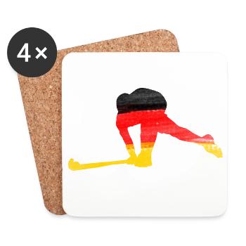 Hockey Germany - Coasters (set of 4) - white - Front