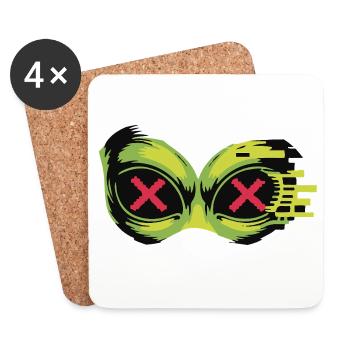 Neon X Goggles - Coasters (set of 4) - white - Front