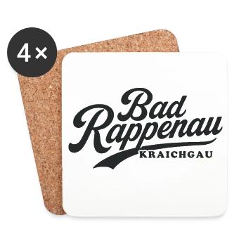 Bad Rappenau Schriftzug Vintage Style - Untersetzer (4er-Set) - Weiß - Vorne