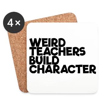Strange teachers form the character - Coasters (set of 4) - white - Front