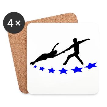 Figure skating - Coasters (set of 4) - white - Front