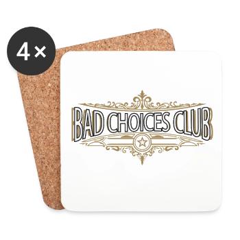 Bad Choices Club Vintage Logo - Dessous de verre (lot de 4) - blanc - Devant