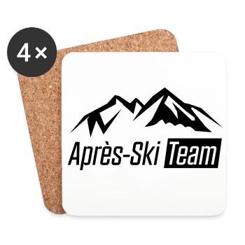 L’équipe de ski APRrès - Dessous de verre (lot de 4) - blanc - Devant