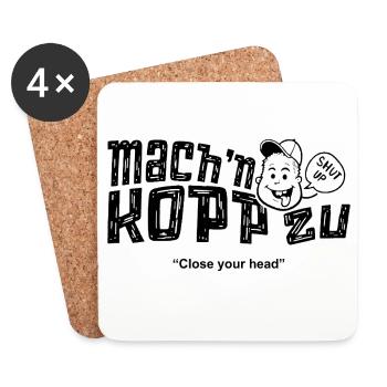 machn Kopp zu  - Untersetzer (4er-Set) - Weiß - Vorne