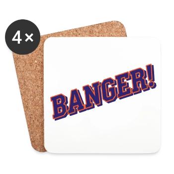 Banger ! - Humour viral de la culture Internet - Dessous de verre (lot de 4) - blanc - Devant