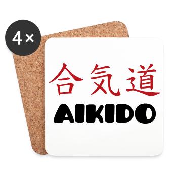 Aikido - Martial Art - Aikido - Coasters (set of 4) - white - Front