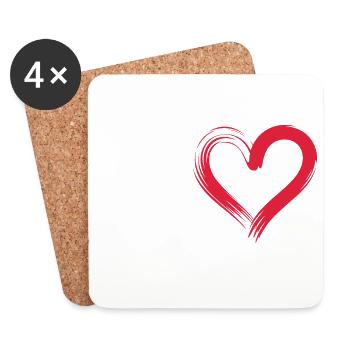 Emergency Room Heartbeat Design - Coasters (set of 4) - white - Front