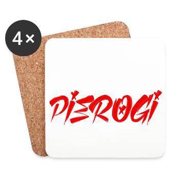 King of Pierogi - Coasters (set of 4) - white - Front