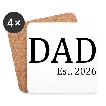 Dad Est. 2026 - Coasters (set of 4) - white - Front