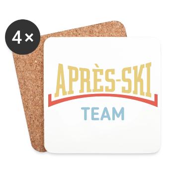 Après-Ski – Team (Apres Ski / Konkav / 3C) - Untersetzer (4er-Set) - Weiß - Vorne