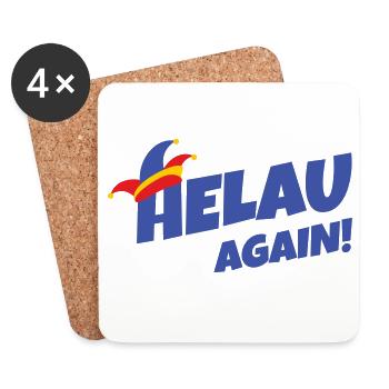 Helau again – Carnival style - Coasters (set of 4) - white - Front