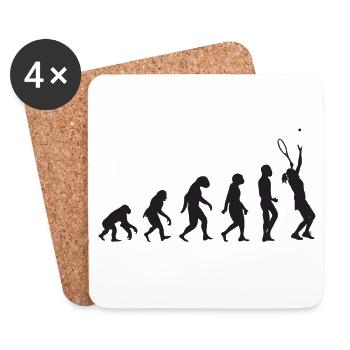 Tennis Evolution - Coasters (set of 4) - white - Front