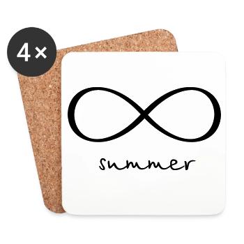 unendlichkeitszeichen summer - Untersetzer (4er-Set) - Weiß - Vorne