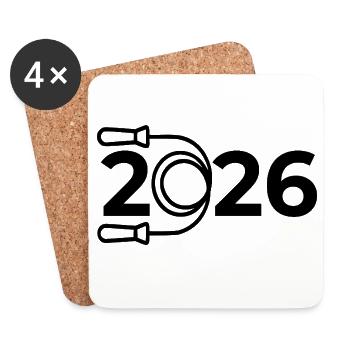 Rope Skipping Sport 2026 - Coasters (set of 4) - white - Front