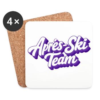 Apres Ski Team - Untersetzer (4er-Set) - Weiß - Vorne