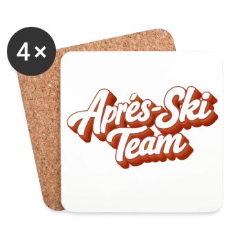 L’équipe de ski APRrès - Dessous de verre (lot de 4) - blanc - Devant