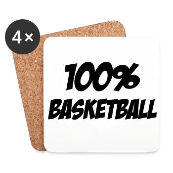 100% basketball – énergie passion terrain  - Dessous de verre (lot de 4) - blanc - Devant