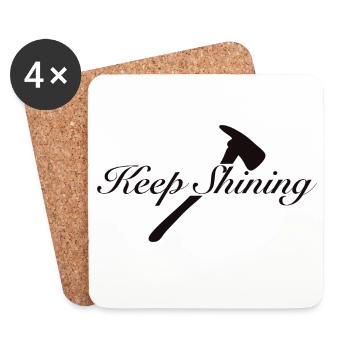 Keep Shining  - Untersetzer (4er-Set) - Weiß - Vorne