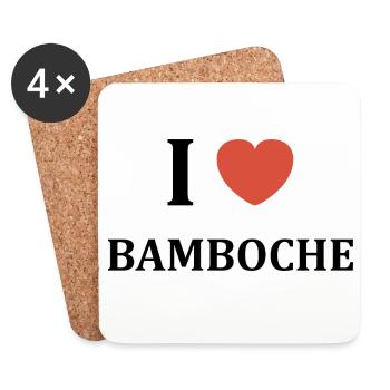 Bamboche - Dessous de verre (lot de 4) - blanc - Devant