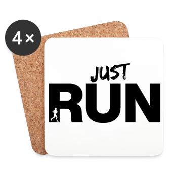 JUST RUN, RUN NOW! RESOLUTION JOGGING FITNESS FIT - Coasters (set of 4) - white - Front