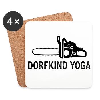 Tronçonneuse de yoga Village Kid - Dessous de verre (lot de 4) - blanc - Devant