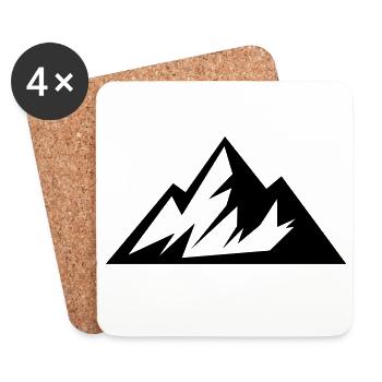 A mountain that makes you want to do mountain sports - Coasters (set of 4) - white - Front