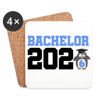 Bachelor 2026 Bachelorbschluss Promotion Sponsion - Untersetzer (4er-Set) - Weiß - Vorne