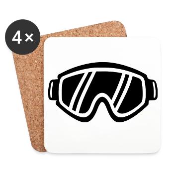 Lunettes de ski - Dessous de verre (lot de 4) - blanc - Devant