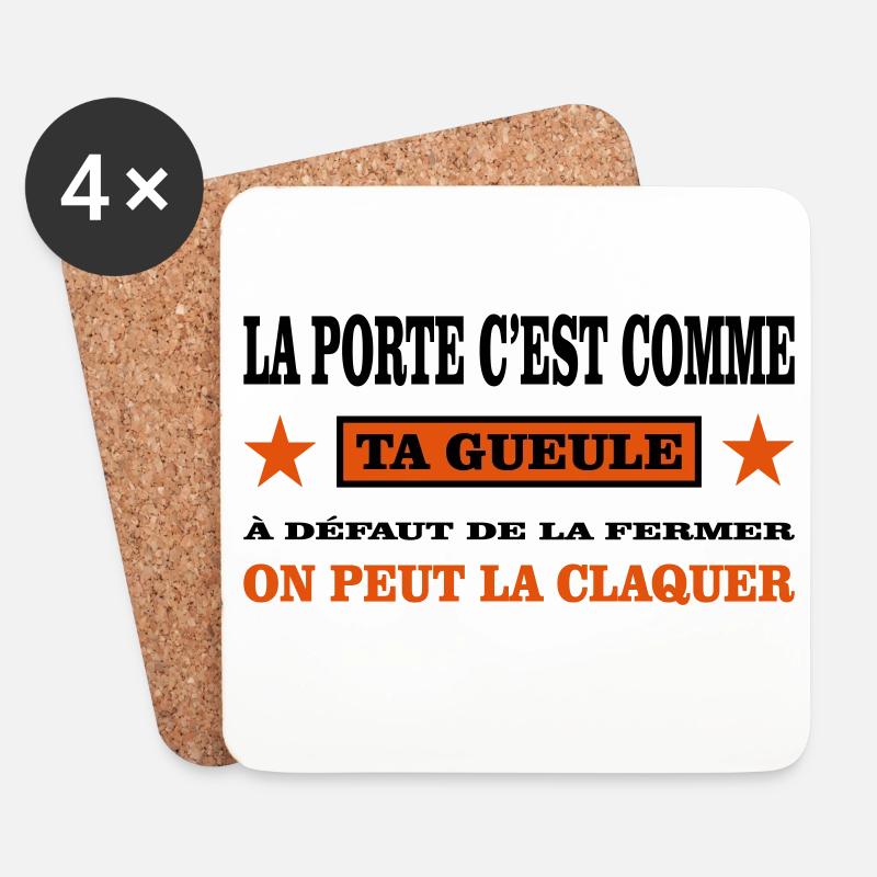 Shut up - Coasters (set of 4) - white