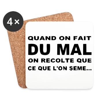 Karma - Dessous de verre (lot de 4) - blanc - Devant