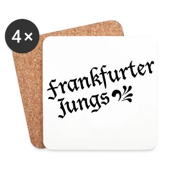 FrankfurterJungs - Für die echten Frankfurter #FFM - Untersetzer (4er-Set) - Weiß - Vorne