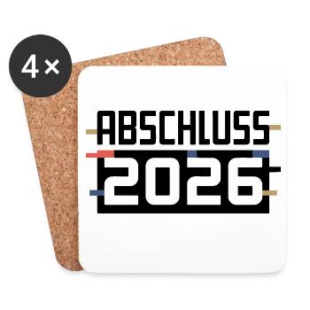 Design de la remise des diplômes 2026 - Dessous de verre (lot de 4) - blanc - Devant