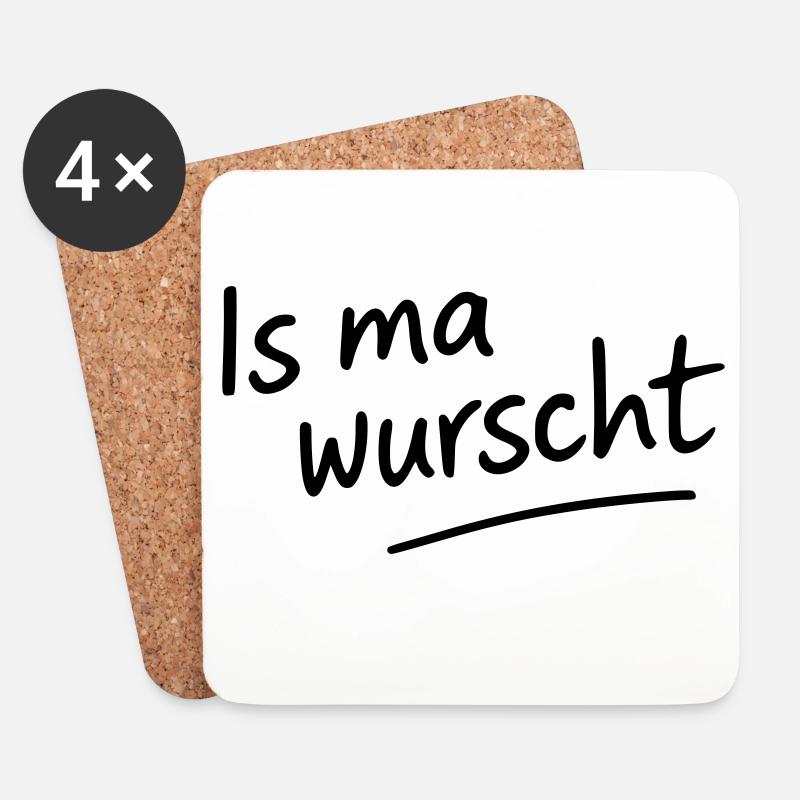 Is_ma_wurscht - Untersetzer (4er-Set) - Weiß